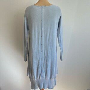 Vintage Eternelle Women’s Large / XL Blue Button Down Long Sleeve Sweater Dress
